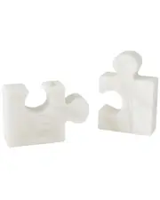 Global Views Set of 2 Jigsaw Bookends