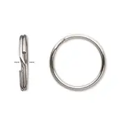 Bulk Gunmetal Black Plated 20mm Key Chain Jewelry Split Ring Findings 10 pcs