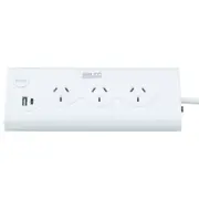 Arlec 3 Outlet Triangular Powerboard With PD18W Fast Charging USBs