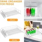 Drinks Organizer for Fridge Self-Sliding Soda Can Dispenser Adjustable RoaeB