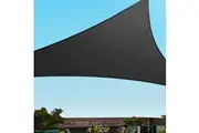 Instahut Shade Sail 5x5x5m Triangle 280GSM 98% Black Shade Cloth