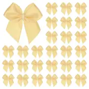 50-Pack Mini Craft Ribbon Bow 1x1 Inch for Craft DIY[Gold]