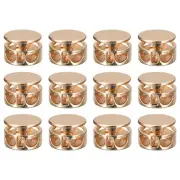 12pcs Metal Spring Cord Locks Fastener Toggles Stopper Golden