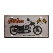 2xtin Sign Riders New York 1955 Metal Tin Sign Vintage Retro Man Cave 150x300mm