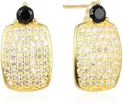 MAYJAI Small Fresh Style Earrings Sterling Silver Zircon Earrings Square Diamond Earrings