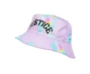 Justice Girls Bucket Style Hat Reversible Pink One Size Multi Color