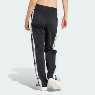 【adidas 愛迪達】長褲 女款 運動褲 排扣 三葉草 ADIBREAK PANT 黑白 IU2519