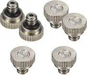 uxcell 6-Pack Brass Misting Nozzle, 0.012"/0.3mm Orifice 10/24 UNC O-Ring Replacement Mister Nozzles Plug Mister Heads for Garden Patio Outdoor Cooling System Low-Pressure