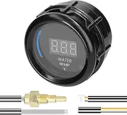 Daseeme 52mm Water Temperature Gauge Car Digital Meter LED Display 20-120℃ with Sensor Alarm Function for Car Truck Motorcycle