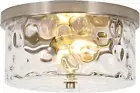 2-Light Flush Mount Ceiling Light Farmhouse Kitchen Island Ceiling Light with Bu