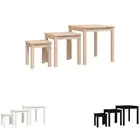 Nesting Tables Set of 3 Coffee Table Side End Table Solid Wood Pine vidaXL