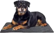 MABOZOO Durable Chew Proof Dog Bed, Tough Indestructible Crate Mat for Aggressive Chewers, Washable Waterproof Pet Bed for Medium Dogs, Black 22x35 in