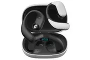 Elinz Air Conduction Sports Headphones Earbuds Open-Ear Design with Mic Bluetooth 5.3 Black & White