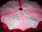 ELEGANT TROPICALQUILTED PINK FLAMINGO CHRISTMAS TREE SKIRT 5 FT ROUND