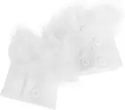 [TOGEVAL] Women's Arm Covers Soft Fuzzy Wrist Warmers Elegant White Faux Fur Cuffs for Stylish Warmth
