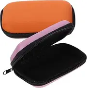 HDD Case Hard Drive Carrying Case Storage Box Portable Hard Drive Enclosure for Computer Accessory Orange Pink