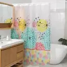 Waterproof Shower Curtain with Hook Printed Shower Curtain Bathroom Curtain