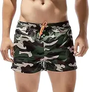 [Maiyifu-GJ] Mens Swim Trunks with Pockets Drawstring Elastic Waist Board Shorts Quick-Drying Swimming Shorts