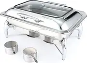 Buffet Server and Heater - Food Heater for Catering Events, Buffet Set, Stainless Steel Catering Food Heater, Hot Pot Buffet Set, Cold Dish Server Set