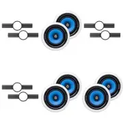 3 (PAIR) MS3800 8" IN CEILING SPEAKER + INSTALL KIT (PRE-CONSTRUCTION BRACK...