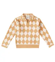 [Scotch & Soda Kids] Scotch & Soda Kids Argyle polo sweater Y 10 brown