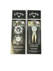 Callaway Dual-Mark Poker Chips And Divot Repair Tool Set~NEW!