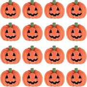 SUNNYCLUE 1 Box 50Pcs Halloween Cabochons Pumpkin Charm Cartoon Resin 3d Orange Fall Theme Pumpkins Flatback Cabochon for jewellery Making Scrapbooking Embellishments Cell Phone Case Diy Craft Supplie