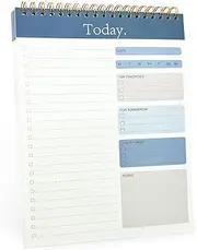 Ztowoto Daily Planner For Productivity52 Days Spiral To Do List Notebook，Undated Student Daily Planner 6.8 * 9.7inch ，To Do List For Planning,Daily Goals,To Do List Pad (Dark Blue)