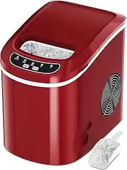 Ice Maker, Countertop Ice Machine with Scoop & Removable Basket, 2.2L Tank, 12KG Ice in 24 Hours, Cube Size Option, Perfect for Parties Mixed Drinks, Home, Office, Coffee Shop