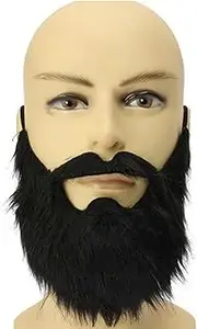 Halloween Fake Beard Funny Fake Mustache Facial Hair Accessories Black Mustache Cosplay Supplies