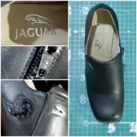 在飛比找蝦皮購物優惠-JAGUAR高級皮革粗跟鞋35.5號👉不議價