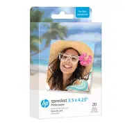 HP Sprocket 3.5 x 4.25” Zink Sticky-backed Photo Paper (20 Sheets)