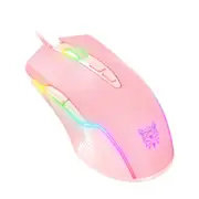 cw905 pink girl gaming mouse wired mechanical game dedicated RGB computer mouse 6-speed DPI