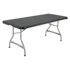 6ft / 1.82M Lifetime Folding Trestle Table Commercial Grade - BLACK
