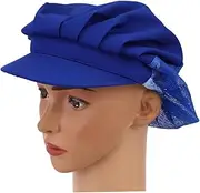 [SAFIGLE] Mesh Working Cap by Breathable Protective Hat for Chef Worker Men Women Chef Hat Hat Cooler Food Workshop Cap Blue