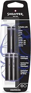 Sheaffer Classic Fountain Pen Ink Cartridges, Black, 5-Pack (96330)