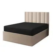 Anti-pilling Breathable Cotton Fitted Bed Sheet - Black