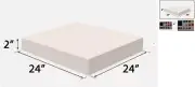 Custom made outdoor cushion size 2x24x24 made with Sunbrella Fabric in USA