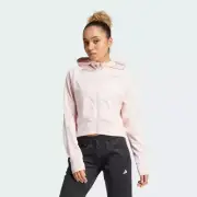 Adidas AEROREADY GAME AND GO Women's FULL-ZIP HOODED FLEECE JACKET - XL