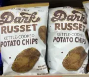 2 Packs Trader Joe's Dark Russet Kettle-Cooked Potato Chips