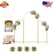 Lightweight Half Moon Arch Stand Set - Stunning Gold Photo Backdrop for Parties