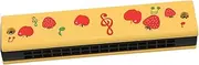 KAILIKETIY Wooden Kids Harmonica Toy Musical Instrument for Beginners Portable Diatonic Harmonica Adorable Fruit Pattern Ideal for Parties