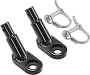 Bike Bicycle Trailer Coupler Replacement Steel Trailer Hitch Mount Adapter for Most Bike Trailers, Black-2PCS