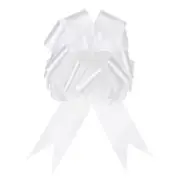 10pcs 5 Inch Large Pull Bow Big Gift Wrapping Ribbon White for Christmas Bow