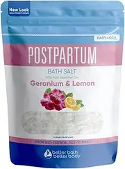 NEW Postpartum Sitz Bath Salt 32oz (2-Lbs) Epsom Salt With Frankincense, Lavender, Geranium, Chamomile, And Lemon Essential Oils PLUS Vitamin C Crystals For Post-partum Relief With A Natural Sitz Bath