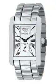 Emporio Armani Ar0145 - Mens Classic Stainless Steel Designer Watch Silver One Size