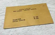 ( 2 lens ) Edmund Scientific One Plano Convex 24mm Diameter, 89mm Focal Length