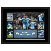 KEVIN DE BRUYNE MANCHESTER CITY FRAMED POSTER RONALDO MESSI SOCCER MEMORABILIA