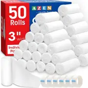 50 Pack 3 Inch Gauze Bandage Rolls, 4.1 Yards Each – AZEN Medical&First Aid Wrap