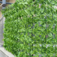 在飛比找蝦皮商城優惠-人造植物圍欄綠葉圍欄屏風用於家庭花園庭院裝飾戶外牆壁裝飾